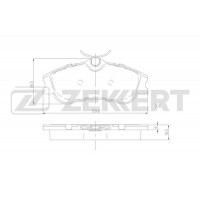 BS-2892 ZEKKERT Комплект гальмівних колодок дисковий гальм