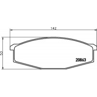8DB 355 026-801 HELLA Комплект гальмівних колодок дисковий гальм