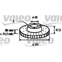 186443 VALEO Гальмівний диск
