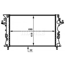 CR 461 000S MAHLE Радіатор охолодження двигуна