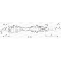DRS6468.00 OPEN PARTS Привідний вал