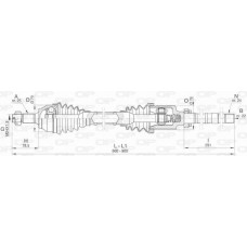 DRS6468.00 OPEN PARTS Привідний вал