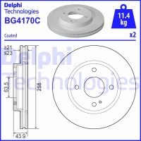 BG4170C DELPHI Гальмівний диск