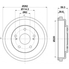 8DT 355 303-241 HELLA PAGID Гальмівний барабан