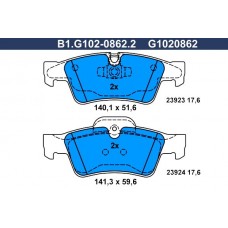 B1.G102-0862.2 GALFER Комплект гальмівних колодок дисковий гальм