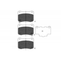 KBP-9114 KAVO PARTS Комплект гальмівних колодок дисковий гальм