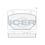 180155 ICER Комплект гальмівних колодок дисковий гальм