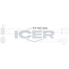 610612 E C ICER Сигналізатор зносу гальмівних колодок