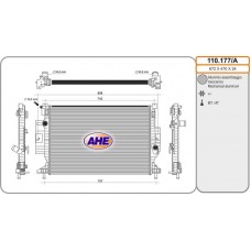 110.177/A AHE Радіатор охолодження двигуна