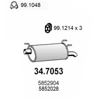 34.7053 ASSO Глушник вихлопних газів кінцевий