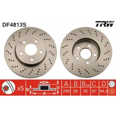 DF4813S TRW Гальмівний диск
