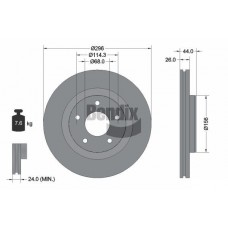 BDS2088HC BENDIX Braking Гальмівний диск