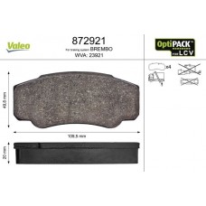 872921 VALEO Комплект гальмівних колодок дисковий гальм