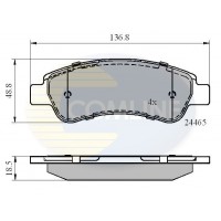 CBP01604 COMLINE Комплект гальмівних колодок дисковий гальм
