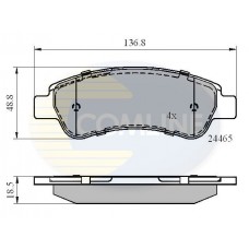 CBP01604 COMLINE Комплект гальмівних колодок дисковий гальм