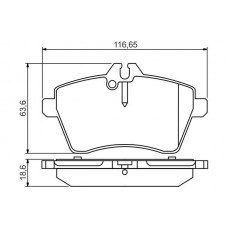 0 986 495 273 BOSCH Комплект гальмівних колодок дисковий гальм