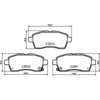 8DB 355 039-171 HELLA PAGID Комплект гальмівних колодок дисковий гальм