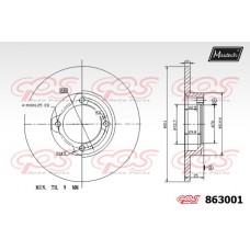863001 MAXTECH Гальмівний диск
