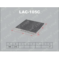 LAC-105C LYNXauto Фільтр повітря у внутрішньому просторі