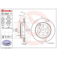09.D942.11 BREMBO Гальмівний диск