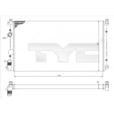 725-0029 TYC Радіатор охолодження двигуна