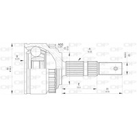 CVJ5526.10 OPEN PARTS Шарнирный комплект, Привідний вал
