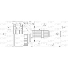 CVJ5526.10 OPEN PARTS Шарнирный комплект, Привідний вал