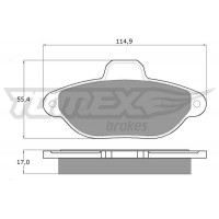 TX 12-41 TOMEX Brakes Комплект гальмівних колодок дисковий гальм