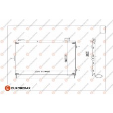 E163362 EUROREPAR Конденсатор кондиціонера