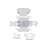 182347 ICER Комплект гальмівних колодок дисковий гальм