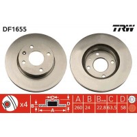 DF1655 TRW Гальмівний диск