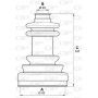 SJK7146.00 OPEN PARTS Комплект пыльника, Привідний вал