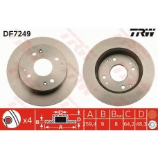 DF7249 TRW Гальмівний диск