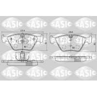 6216099 SASIC Комплект гальмівних колодок дисковий гальм