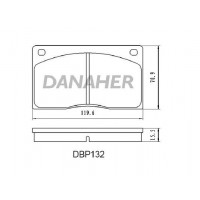 DBP132 DANAHER Комплект гальмівних колодок дисковий гальм
