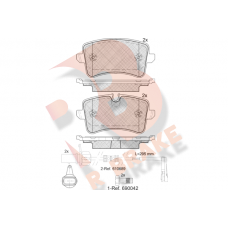 RB1986 R BRAKE Комплект гальмівних колодок дисковий гальм