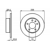 0 986 478 266 BOSCH Гальмівний диск