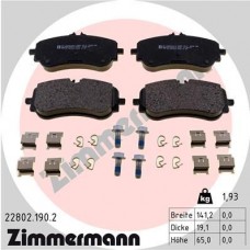 22802.190.2 ZIMMERMANN Комплект гальмівних колодок дисковий гальм