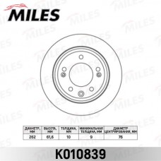 K010839 MILES Гальмівний диск