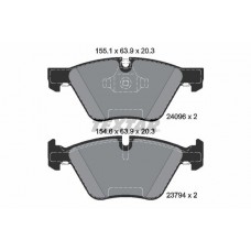 2409601 TEXTAR TEXTAR BMW  Гальмівні колодки передн.E90 07-