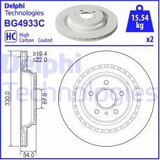 BG4933C DELPHI Гальмівний диск