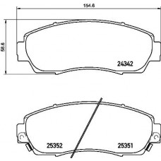 P 28 068 BREMBO Комплект гальмівних колодок дисковий гальм