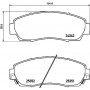 P 28 068 BREMBO Комплект гальмівних колодок дисковий гальм