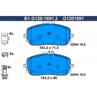 B1.G120-1691.2 GALFER КомплеК т гальмівних колодок, дискове гальмо
