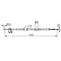 1 987 482 836 BOSCH Тросик, cтояночный тормоз