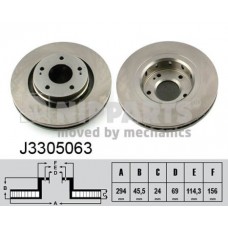 J3305063 NIPPARTS Гальмівний диск