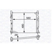 350213142500 MAGNETI MARELLI Радіатор охолодження двигуна
