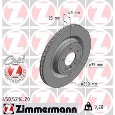 450.5214.20 ZIMMERMANN Гальмівний диск
