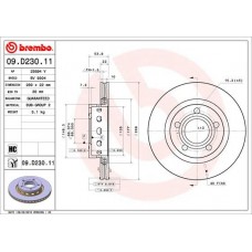 09.D230.11 BREMBO Гальмівний диск