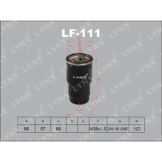 LF-111 LYNXauto Паливний фільтр